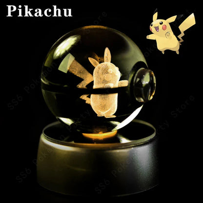 Pokemon Crystal Ball 3D Lamp Night Light