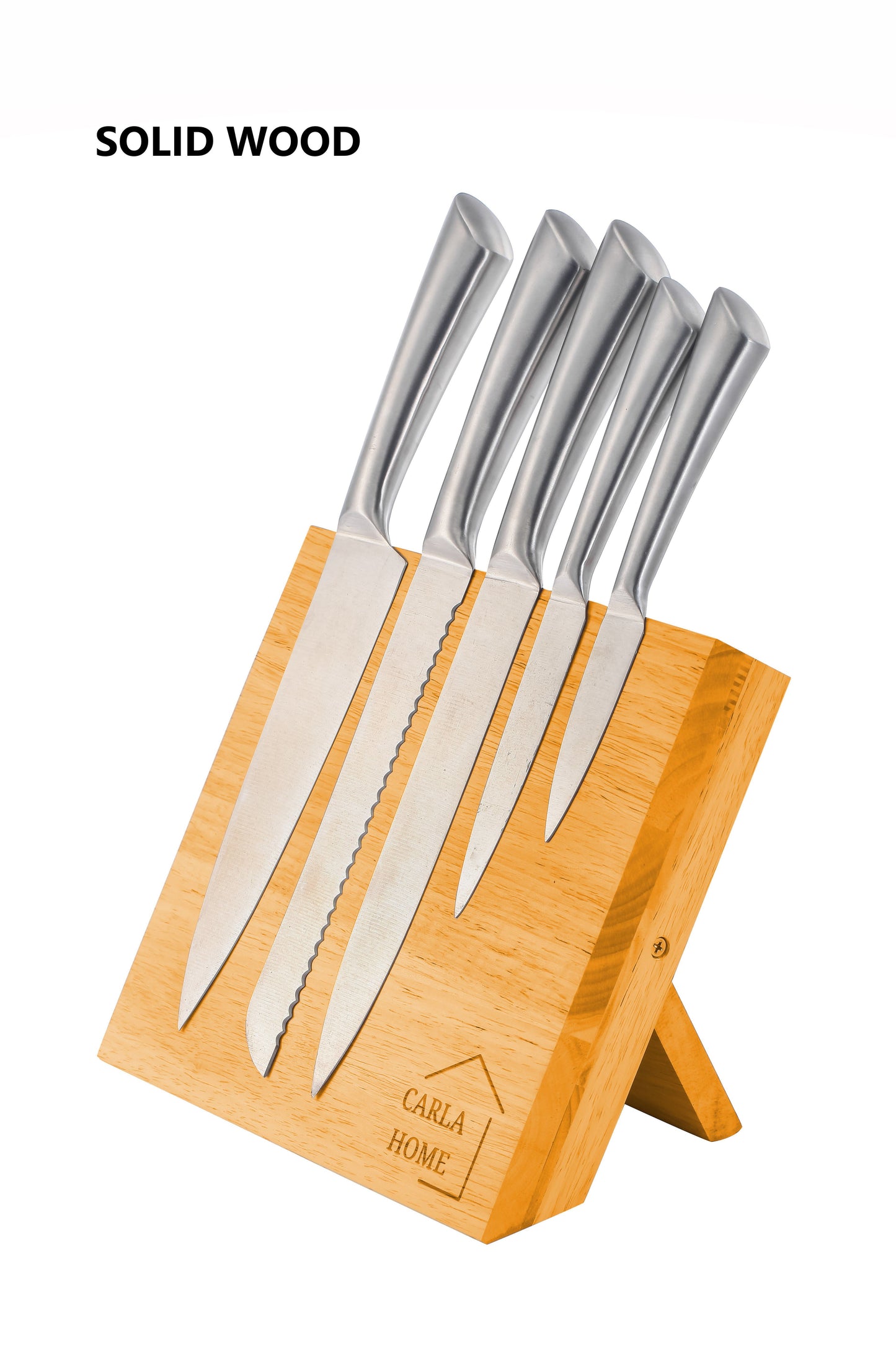 NNEDSZ Natural Bamboo Magnetic Knife Block Holder with Strong Magnets for Home Kitchen Storage & Organisation-3