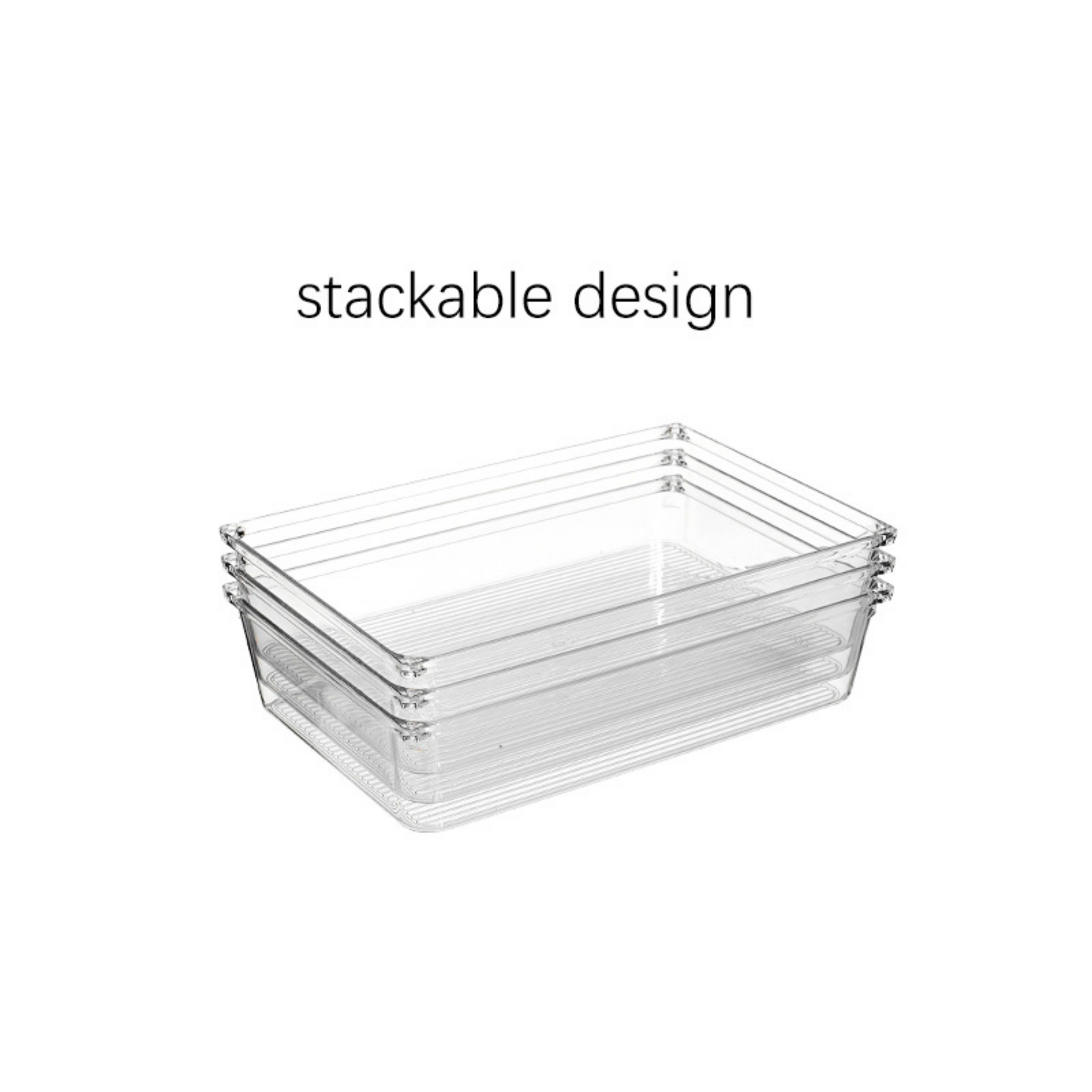Clear Drawer Organiser Set – 8pc Modular Storage-2