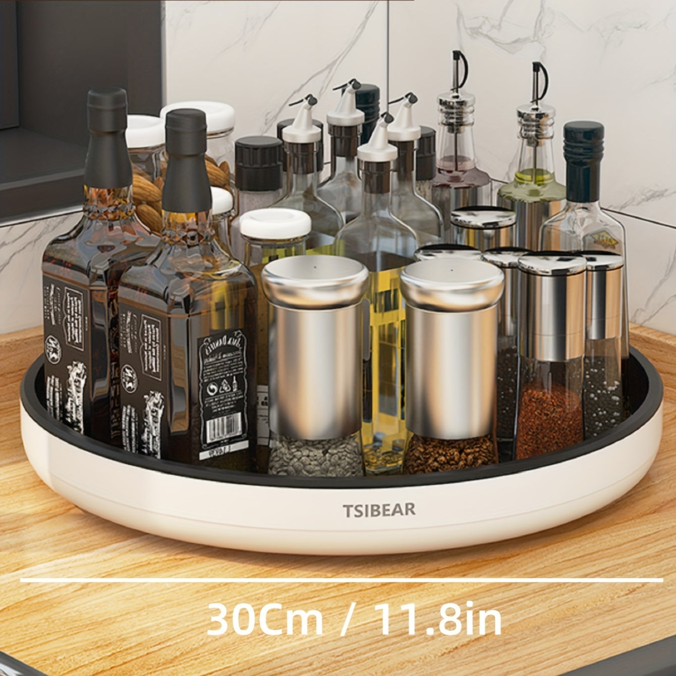 360° Kitchen Turntable Rotating Storage Rack-1
